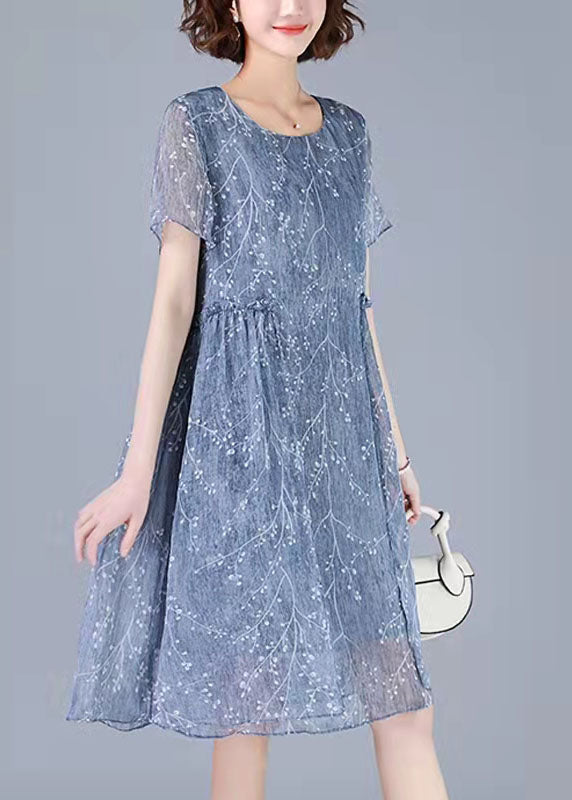 LM | Patchwork dress with embroidery and half sleeves, two-piece